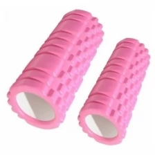 Валик-матрешка для йоги, полый, жёсткий, 33 и 30 см, розовый